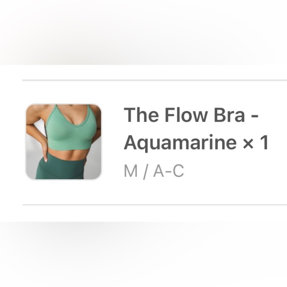 Balance Athletica Flow Bra- color Aquamarine